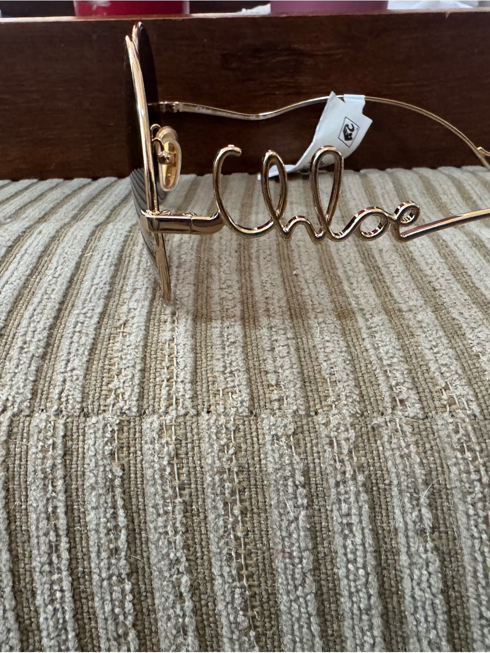 Chloé Gold Round Sunglasses with Gray Gradient Lenses - Picture 2 of 8